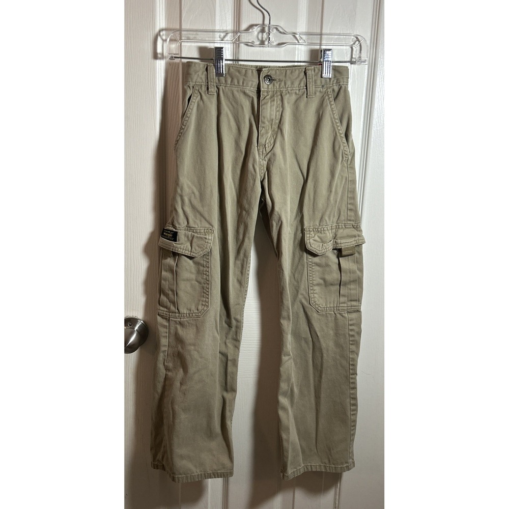 Boy's Wrangler Classic Twill Cargo Pants Size‎ 10 Slim Adj Waist